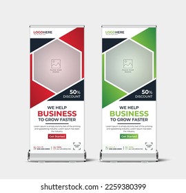 Business roll up design and professional rack card template layout