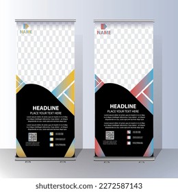 Plantilla de diseño de resumen de negocio. Antecedentes abstractos, pancarta x moderna, diseño rectangular de color verde y rojo.