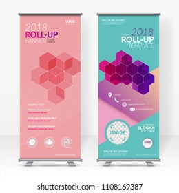 Business roll up design template, X-stand, Vertical flag-banner design layout, standee display promoting, brochure, Corporate flyer sale banner cover presentation in vector template.