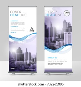 Business roll up design template, X-stand, Vertical flag-banner design layout, standee display promoting, brochure, Corporate flyer sale banner cover presentation in vector template.