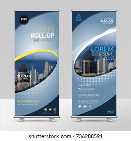 Business roll up design template, X-stand, Vertical flag-banner design layout, standee display promoting, brochure, Corporate flyer sale banner cover presentation in vector template.