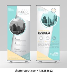 Business roll up design template, X-stand, Vertical flag-banner design layout, standee display promoting, brochure, Corporate flyer sale banner cover presentation in vector template.