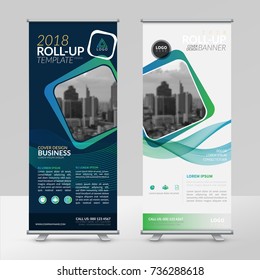 Business roll up design template, X-stand, Vertical flag-banner design layout, standee display promoting, brochure, Corporate flyer sale banner cover presentation in vector template.