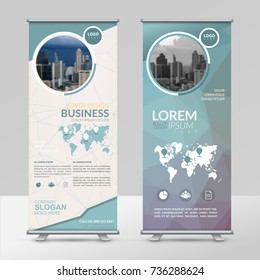 Business roll up design template, X-stand, Vertical flag-banner design layout, standee display promoting, brochure, Corporate flyer sale banner cover presentation in vector template.