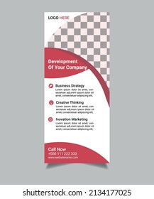 Business roll up display standee for presentation purpose Vector design template