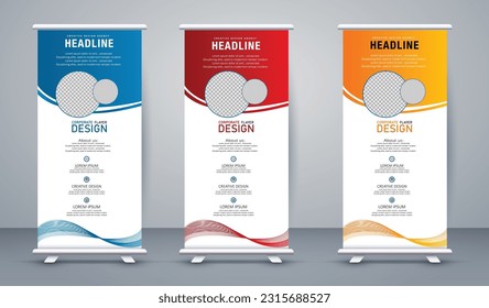 business roll up display standee for presentation purpose