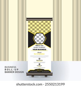 Business roll up display standee for presentation purpose design