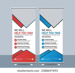 Business roll up display standee for presentation purpose