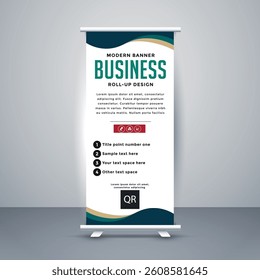 Business roll up display standee for presentation purpose