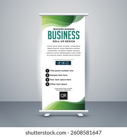 Business roll up display standee for presentation purpose