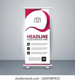 Business roll up display standee for presentation purpose
