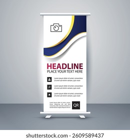 Business roll up display standee for presentation purpose
