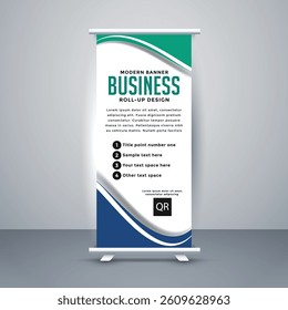 Business roll up display standee for presentation purpose