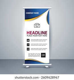 Business roll up display standee for presentation purpose