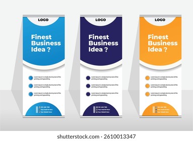 Business roll up display standee for presentation purpose
