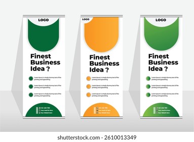 Business roll up display standee for presentation purpose
