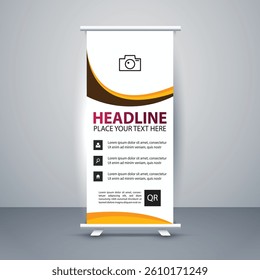 Business roll up display standee for presentation purpose