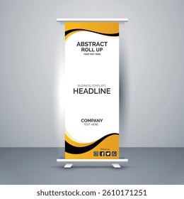Business roll up display standee for presentation purpose