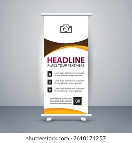 Business roll up display standee for presentation purpose