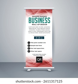 Business roll up display standee for presentation purpose
