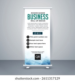 Business roll up display standee for presentation purpose
