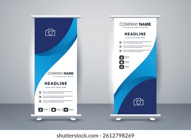 Business roll up display standee for presentation purpose