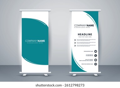 Business roll up display standee for presentation purpose