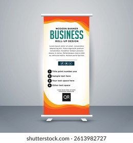 Business roll up display standee for presentation purpose