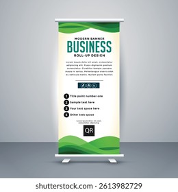 Business roll up display standee for presentation purpose