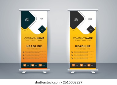 Business roll up display standee for presentation purpose