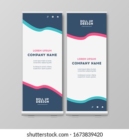Layoutbild für die Unternehmensfortbildung. Präsentationsvorlage, blaue Broschüre oder Flyer, vertikale Banner-Design, Abdeckung geometrischer Hintergrund, moderne Publikation. Vektorillustration, EPS10