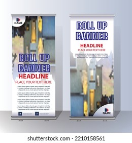 Set zur Unternehmensfortbildung. Standarddesign. Banner-Vorlage, Abstrakte Farbige Sprachbänder, Vektorgrafik, Flyer, Roll-up Broschüren-Flyer-Banner-Design, vertikale Vorlage Vektorgrafik, modernes x-Banner und Flaggenbanner, 