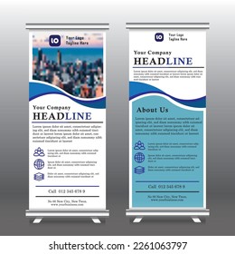 Business Roll Up Set. Standee Design. Banner Template, Abstract Geometric Background vector, flyer, presentation, leaflet, j-flag, x-stand, x-banner, exhibition display