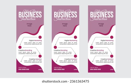 Business Roll Up Set. Standee Design. Banner Template