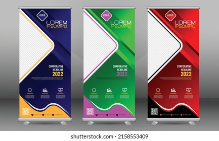 Business Roll Up Template, Standee Design Banner, Corporate digital Roll Up Banner, Modern Vector Banner,
x-stand, exhibition display, social networks, creative concept Presentation Stand template