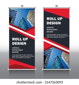 Business Roll Up, Roll up banner design vertical template vector
leaflet, Banner Template
