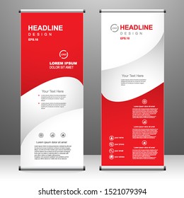 Business Roll Up. banner stand template design, for brochure, flyer, infographics. modern advertising. vector illustration