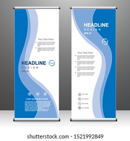 Business Roll Up. banner stand template design, for brochure, flyer, infographics. modern advertising. vector illustration