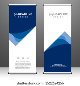 Business Roll Up. banner stand template design, for brochure, flyer, infographics. modern advertising. vector illustration