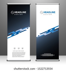 Business Roll Up. banner stand template design, for brochure, flyer, infographics. modern advertising. vector illustration