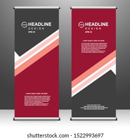 Business Roll Up. banner stand template design, for brochure, flyer, infographics. modern advertising. vector illustration
