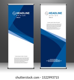 Business Roll Up. banner stand template design, for brochure, flyer, infographics. modern advertising. vector illustration