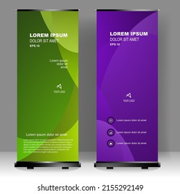 Business Roll Up. banner stand template design, for brochure, flyer, infographics. modern advertising. vector illustration