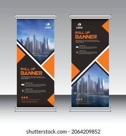 Business Roll Up. Banner. Standee Design. Banner Template. Presentation and Brochure Flyer. Vector illustration