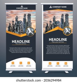 Business Roll Up. Banner Template. Presentation and Brochure. Vector illustration