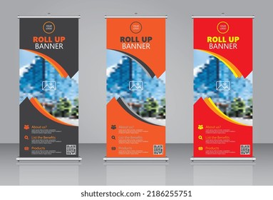 Business Roll Up. Banner Template. cover presentation abstract geometric background. Vector illustration modern publication display and banner, layout in rectangle Special for Gym
Business Roll Up. Ba