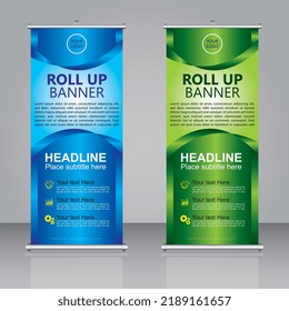 Business Roll Up. Banner Template.  cover presentation abstract geometric background. Vector illustration modern publication display and banner, layout in rectangle