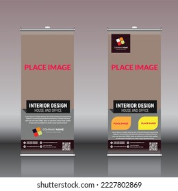 Roll de negocios. Diseño de base. Plantilla de banner.  Ilustración del vector