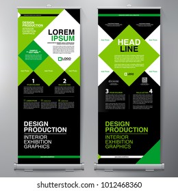 Business Roll Up. Standee Design. Banner Template. Presentation and Brochure Flyer. Vector illustration