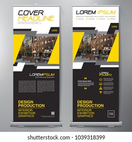 Business Roll Up. Standee Design. Banner Template. Presentation and Brochure Flyer. Vector illustration